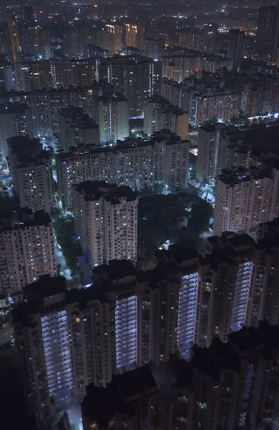 Noida residential towers at night, Uttar Pradesh — regional reference photograph